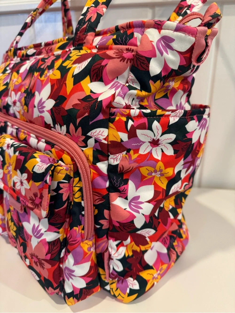 Vera Bradley Utility Tote Rosa Floral Recycled Cotton